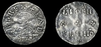 Kings of Wessex, Edward the Elder (899-924), Penny, Portrait type [HLT 1], Leofhelm, eadvveard rex around diademed...