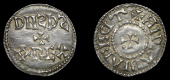 Northumbria (York), Cnut/Siefred, Penny, dnsds orex in two lines divided by cross pattée, rev. miriabia fecit...