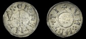 Northumbria (York), Cnut, Penny, cnvt re :· x ·:· around patriarchal cross, rev. cvn ·:· net :· ti around...