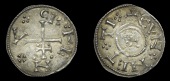 Northumbria (York), Cnut, Penny, cnvt r ·:· e [·:·] x ·:· around patriarchal cross, rev. cvn ·:· net ·:·...