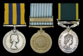Three: Gunner C. Usher, Royal Artillery, late Royal Army Service Corps

Korea 1950-53, 1st issue (S/22468969 Pte....
