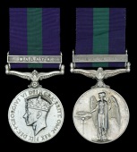 General Service 1918-62, 1 clasp, Malaya, G.VI.R. (2) (21006007 Gdsm, F. Berry. Gren Gds.; 22215516 Gdsm. J. Lawson....