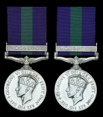General Service 1918-62, 1 clasp, Malaya, G.VI.R. (2) (21145563 Rfn. Chhamersing. Rai. 10 GR; 21132857 Spr....