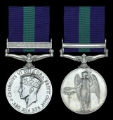 General Service 1918-62, 1 clasp, Malaya, G.VI.R. (S.R.1080 Pte. H. M. Smith. S. Rhod. Mil. F.) good very fine	...