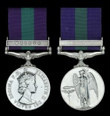 General Service 1918-62, 1 clasp, Malaya, E.II.R. (2) (23770972 Pte. B. Woollard. 3 E. Anglian.; 23464931 Pte. J....