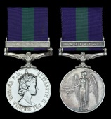General Service 1918-62, 1 clasp, Malaya, E.II.R. (2) (23047738 Pte. F. Taylor. R. Hamps.; 22574932 Cpl. N. E....