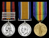 Three: Squadron Sergeant Major E. Roberts, Imperial Yeomanry, later Army Service Corps

Queen’s South Africa...