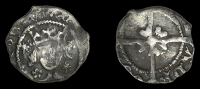 Richard III (1483-1485), Suns and Roses coinage, Drogheda, mm. rose (?), sun and rose by crown, rose and sun by...