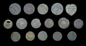 Sleaford, Cristopher Green, Farthing, 1.11g/12h (N –; BW. 214); Spalding, Ed Ball, Halfpenny, 1666, 2.77g/12h (N...