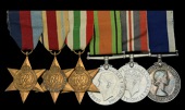 Six: Colour Sergeant D. P. O’Byrne, Royal Marines, who survived the sinking of H.M.S. Royal Oak after she was...