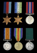 Family Group:

Three: Able Seaman James McLean Smith, Royal Navy, killed in action when H.M.S. Hood, the pride of...