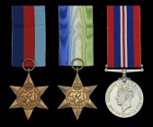 Three: Able Seaman E. L. Curry, Royal Navy, who was killed in action when H.M.S. Wild Swan was attacked by German...