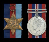 Pair: Private N. Prentice, East Yorkshire Regiment, who died of wounds at de Panne during the retreat to Dunkirk, 31...