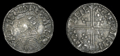 Æthelred II (978-1016), Penny, Helmet type, London, Ælfwine, ælfpine m’o lvndene, extra pellets in two quarters...