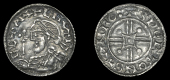 Harthacnut (1035-1042), Penny, Arm and Sceptre type, in the name of Cnut, Stamford, Svart, spert on stanfo:,...
