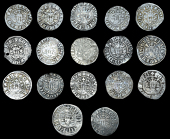 Edward I (1272-1307), Pennies (2), class 3g, Chester, class 9b, Exeter (N 1022, 1037; S 1420, 1425); together with...
