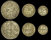 Edward III (1327-1377), Third coinage, First period, Florin, Half- and Quarter-Florin (cf. N 1105-7: cf. S 1476-8)...