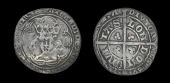 Richard II (1377-1399), Groat, type III, mm. cross pattée, 3.83g/3h (N 1321a; S 1680). Clipped and probably plugged...