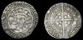 Henry V (1413-1422), Groat, class C, mm. pierced cross, no mullet on King’s breast or shoulder, reads amglie, rev....