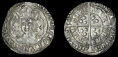 Henry VI (First reign, 1422-1461), Leaf-Mascle issue, Groat, Calais, mm. crosses IV/V (?), leaf in spandrel below...