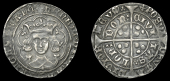 Henry VI (First reign, 1422-1461), Leaf-Trefoil issue [A], Groat, London, mm. crosses IIIb, leaf on breast, trefoil...