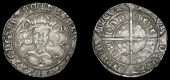 Henry VI (First reign, 1422-1461), Trefoil-Pellet issue, Groat, London, mm. cross IIIb on obv. only, leaf on breast,...