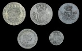 Germany, SCHLESWIG-HOLSTEIN, Christian VII, 5 Schilling, 1787 (KM. 126); Frederick VI, Two-and-a-Half-Schilling,...