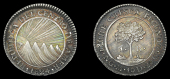 Central American Republic, Réal, 1824m, Guatemala (KM. 3). Mint state and most attractively toned, very rare 	£600-800
