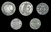 Denmark, GLUCKSTADT, Christian IV, Sixteenth-Speciedaler, 1623 (KM. 11); Frederick III, Sixteenth-Speciedaler, 1665...