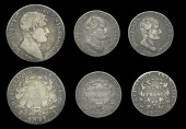 France, Napoleon (as First Consul), Franc, AN XIl, Bayonne (Gad. 442; KM. 649.8); Half-Franc, AN 12a, Paris (Gad....