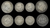 France, Napoleon (as Emperor), Franc, 1806a, Paris (Gad. 444; KM. 672.1); Franc, 1808b, Rouen (Gad. 446; KM. 682.2);...