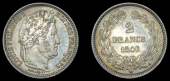 France, Louis Philippe, 2 Francs, 1846a, Paris (Gad. 520; KM. 743.1). Extremely fine and toned 	£150-180