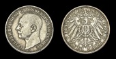 Germany, OLDENBURG, Friedrich August, 2 Marks, 1900a (KM. 202). About very fine 	£100-120