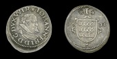 Germany, WURTTEMBERG, Johann Friedrich I, Kreuzer, 1623, obv. bust right, 0.89g/12h (KM. 120). Very fine,...