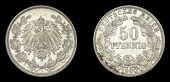 Germany, EMPIRE, Wilhelm II, 50 Pfennigs, 1900j (KM. 15). Some minor marks, otherwise extremely fine, rare 	£100-120