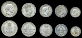Italian Somaliland, Victor Emanuel III, Rupia, 1910r (KM. 6); Half-Rupia, 1913r (KM. 5); Quarter-Rupia, 1910r (KM....