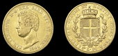 Italy, SARDINIA, Carlo Alberto, 20 Lire, 1844p, Turin (KM. 131.1; F 1142). About very fine 	£200-260
