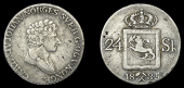 Norway, Carl XIV Johan, 24 Skilling, 1835, Kongsberg (NM 39; KM. 300). About very fine, very rare 	£1,000-1,200
