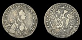 Russia, Catherine II, 20 Kopeks, 1764, Moscow (Sev. 1923; KM. C63.1). Scratched in obverse field, otherwise fine
...
