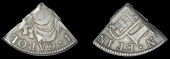 Dominica, Authority of September 1798, Three Bitts (valued at Two Shillings and Threepence), Charles III, a cut...