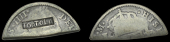 Virgin Islands – Tortola, Issues c. 1805+, Half-Dollar, contemporary counterfeit, a lightweight cut half-segment...