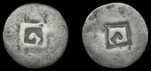 Virgin Islands – Tortola, Issues c. 1800+, Black Dogg, a plain copper flan crudely countermarked with incuse h...