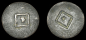 Virgin Islands – Tortola, Issues c. 1800+, Black Dogg, a plain copper flan, one side crudely countermarked with...