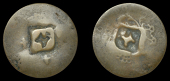 Virgin Islands – Tortola, Issues c. 1800+, Black Dogg, a French Sous Marques, obv. countermarked with incuse h...