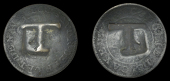 Virgin Islands – Tortola, Issues c. 1800+, Black Dogg, a counterfeit Cayenne 2 Sous, obv. countermarked with...