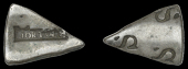 Double Island Issues, St Kitts-Tortola, Issues of c. 1801 on St Kitts, Eighth-Dollar, a cut eighth-segment of a...