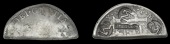 Double Island Issues, Montserrat-Tortola, Half-Dollar, a cut half-segment of a Charles III, Spanish-American 8...