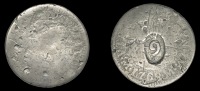 St Bartholomew (St Barts), Authority of 30 December 1808, Nine Stuivers, a Ferdinand VI, Réal, 1768, Mexico City,...