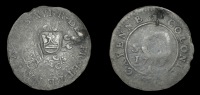 St Bartholomew (St Barts), One Stuiver (c. 1797-8?), a genuine Cayenne 2 Sous, 1789a, obv. countermarked with crown...