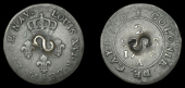 St Christopher (St Kitts), Black Dogg (value Threehalfpence, c. 1801-02), a genuine Cayenne 2 Sous, 1782, Paris,...
